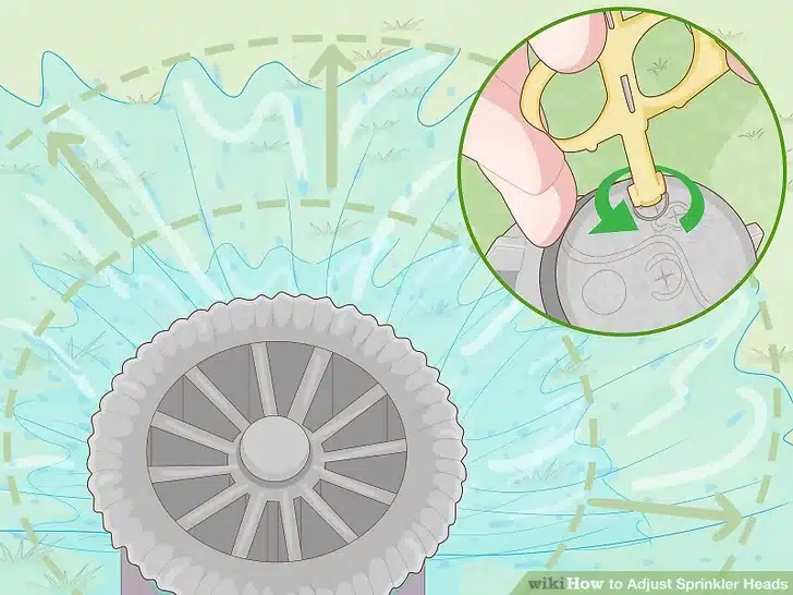 How to adjust the sprinkler head