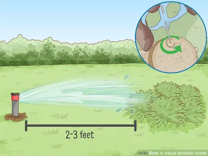 How to adjust the sprinkler head