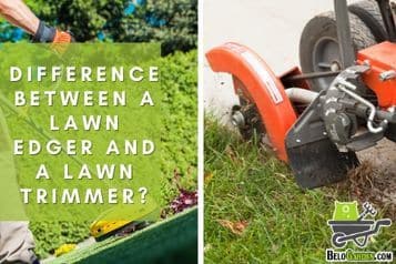 What is the difference between a lawn edger and a lawn trimmer?