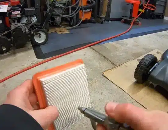cleaning the air filter
