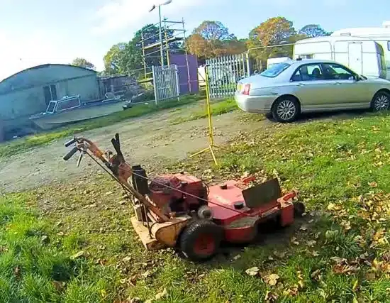 use rotary action lawn mower to mulch leaves with a lawn mower