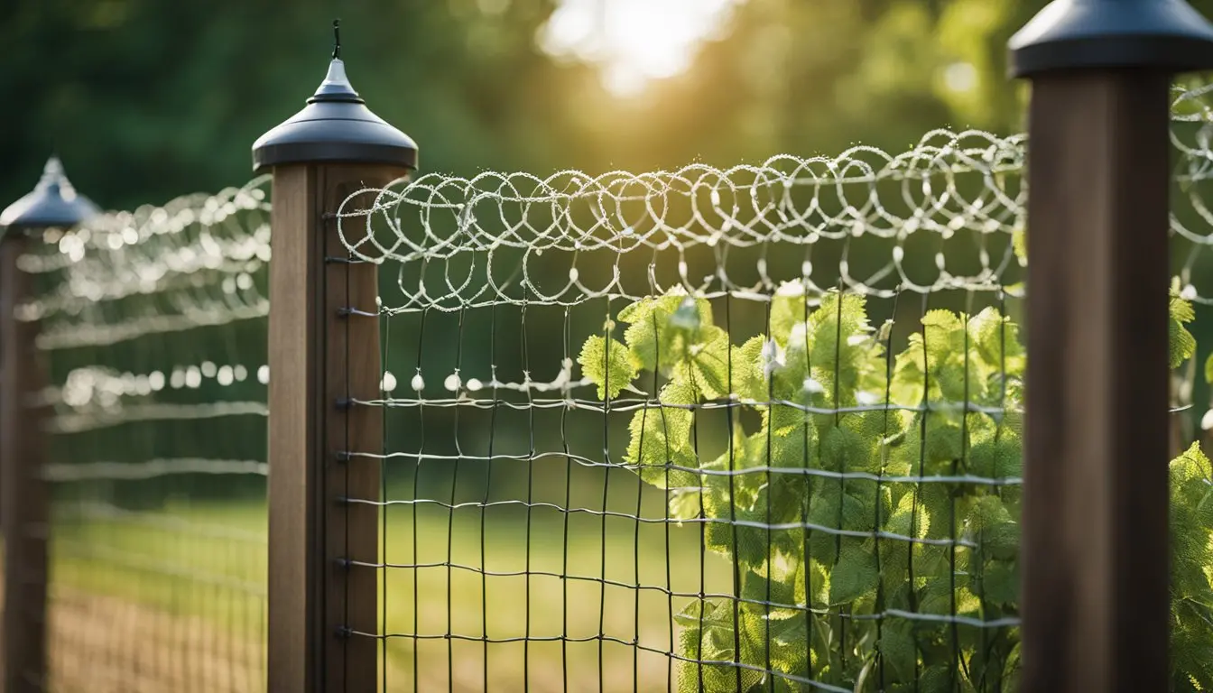 Deer repellant sprayed on garden plants. Fence with tall, sturdy posts and wire mesh. Motion-activated sprinklers. Hanging shiny objects to deter deer