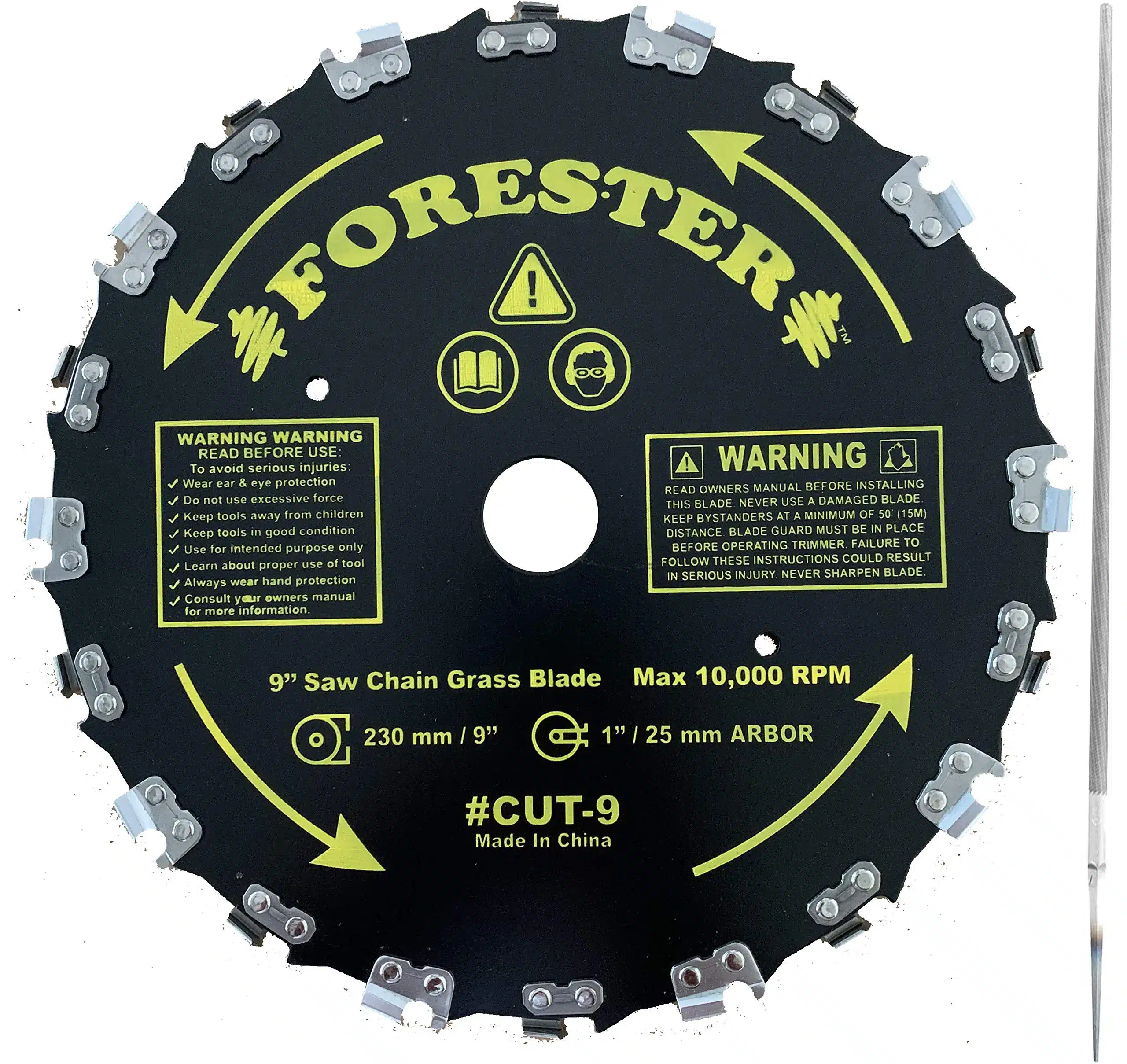 Forester brush cutter blades and file set